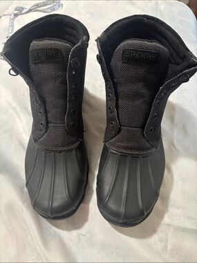 Sperry Black Waterproof Duck Boots